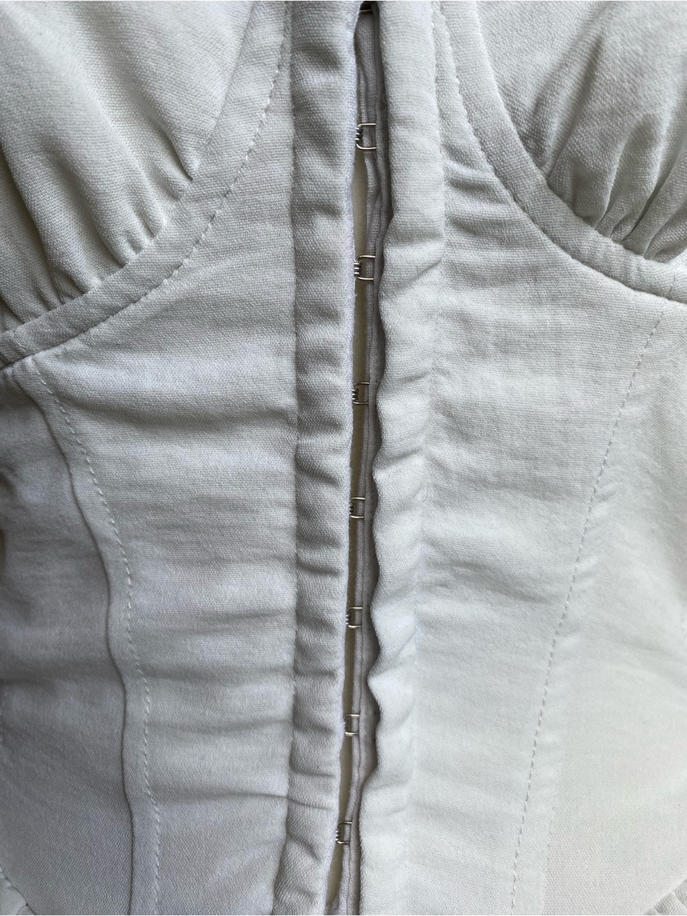 White Ruffled Bustier - Picture 2 of 4